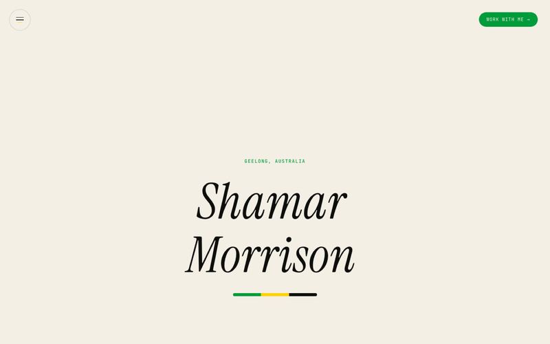 Shamar Morrison portfolio website homepage